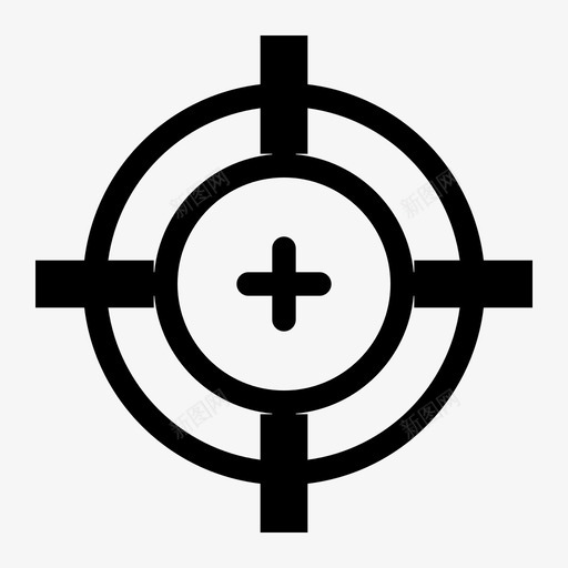 聚焦瞄准十字准星图标svg_新图网 https://ixintu.com 公司 准星 十字 商业 射击 瞄准 聚焦