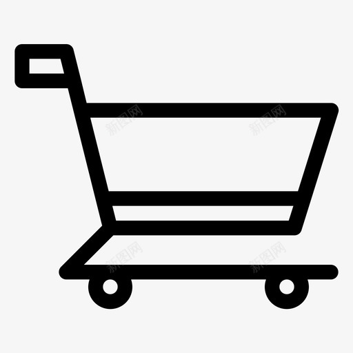 购物车商业市场图标svg_新图网 https://ixintu.com 商业 大纲 市场 手推车 购物 购物车