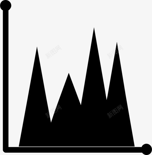 图表累积增加图标svg_新图网 https://ixintu.com 上升 图表 增加 增长 累积