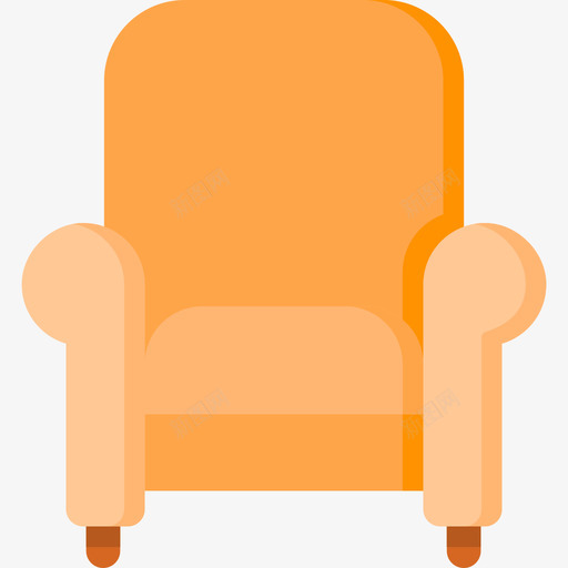 扶手椅家用电器16扁平图标svg_新图网 https://ixintu.com 家用电器 扁平 扶手