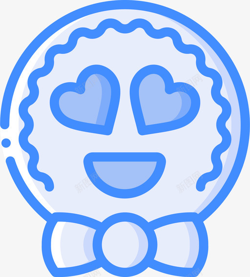 爱圣诞表情4蓝色图标svg_新图网 https://ixintu.com 圣诞 蓝色 表情