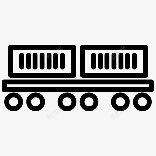 集装箱铁路23直线图标svg_新图网 https://ixintu.com 直线 铁路23 集装箱