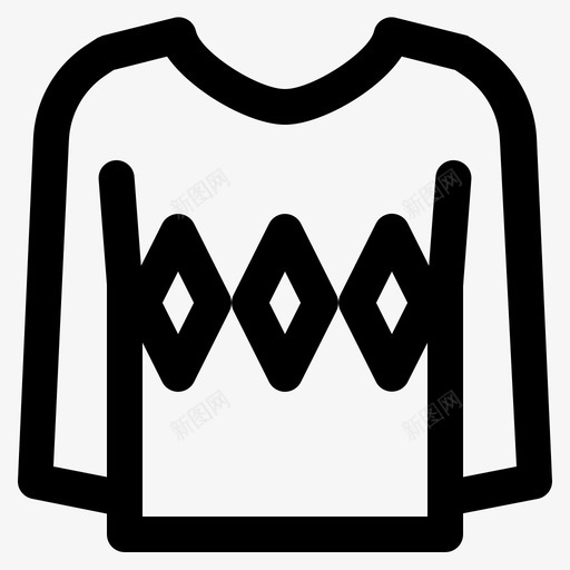 毛衣衣服冬天图标svg_新图网 https://ixintu.com 冬天 毛衣 衣服