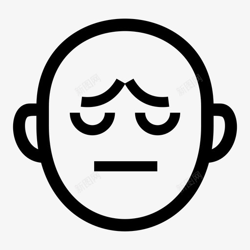 悲伤情感眼神图标svg_新图网 https://ixintu.com 印象 悲伤 情感 眼神