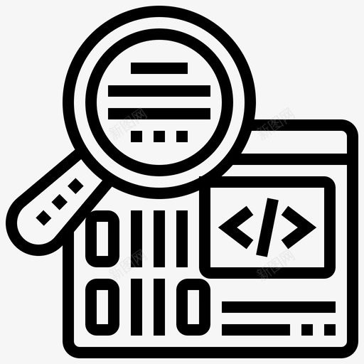 分析编码检验图标svg_新图网 https://ixintu.com 分析 报告 检验 结果 编码 编程