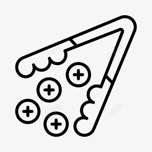 钳子厨师烹饪图标svg_新图网 https://ixintu.com 厨师 烹饪 配料 钳子 食物 饮食