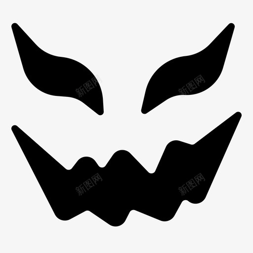 南瓜恐惧万圣节图标svg_新图网 https://ixintu.com 万圣节 南瓜 恐怖 恐惧