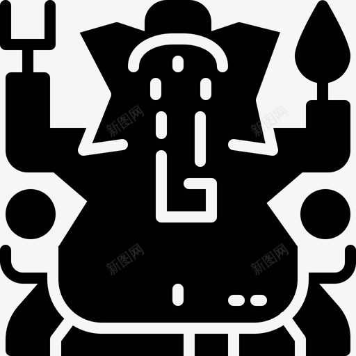 印度甘尼沙54图标svg_新图网 https://ixintu.com 印度 尼沙