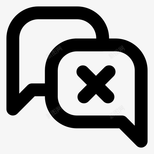 对话框错误气泡聊天图标svg_新图网 https://ixintu.com 图标对话 对话 对话框错误 气泡 消息 聊天