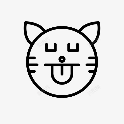 老虎动物表情符号图标svg_新图网 https://ixintu.com 1行 动物 符号 老虎 舌头 表情