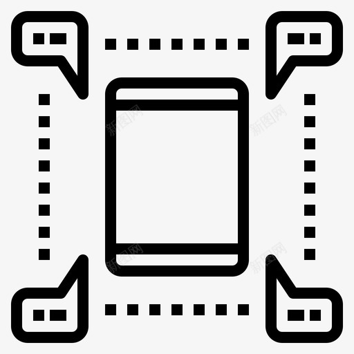 在线商务沟通图标svg_新图网 https://ixintu.com 人员 商务 团队 在线 大纲 沟通 营销