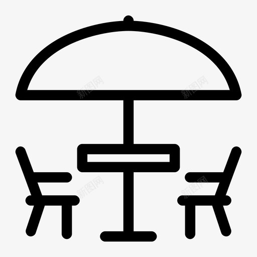 露台海滩室外图标svg_新图网 https://ixintu.com 介质 室外 海滨 海滩 长廊 随机 露台