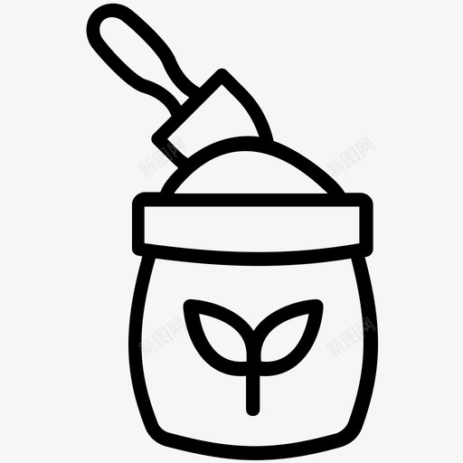 肥料袋农业土壤袋图标svg_新图网 https://ixintu.com 农业 土壤袋 肥料袋 自动草坪浇水图标 花园肥料