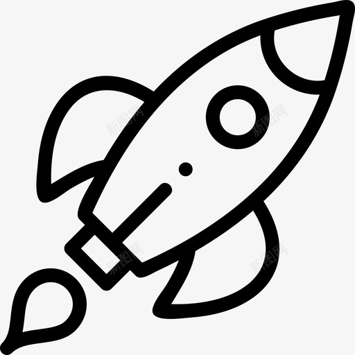 火箭成功57直线型图标svg_新图网 https://ixintu.com 成功 火箭 直线 线型