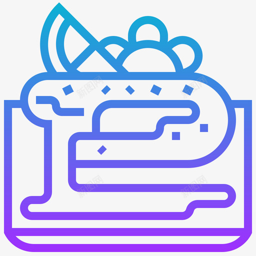 猪排烧烤和烧烤派对1梯度图标svg_新图网 https://ixintu.com 梯度 派对 烧烤 猪排