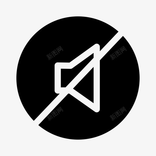静音音频多媒体图标svg_新图网 https://ixintu.com 声音 多媒体 扬声器 静音 音频