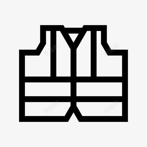 建筑夹克安全背心图标svg_新图网 https://ixintu.com 夹克 安全 建筑 背心