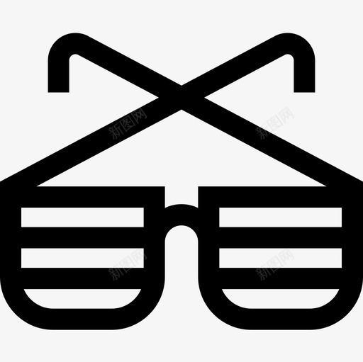 太阳镜嘻哈32线性图标svg_新图网 https://ixintu.com 嘻哈 太阳镜 线性