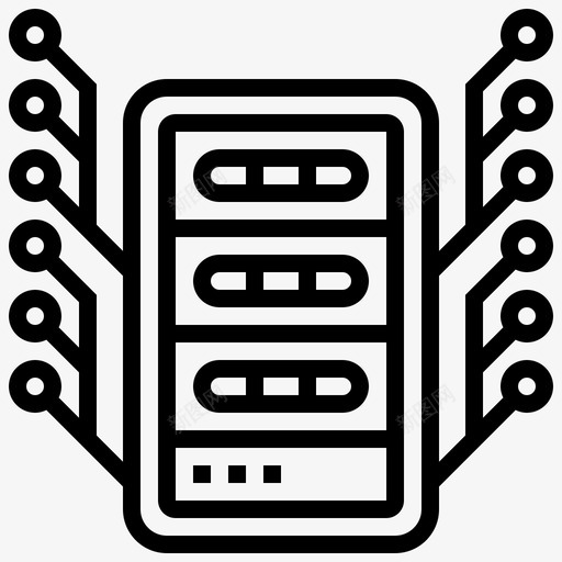 服务器数字主机图标svg_新图网 https://ixintu.com 主机 大型机 存储 数字 数据库管理线路1 服务器