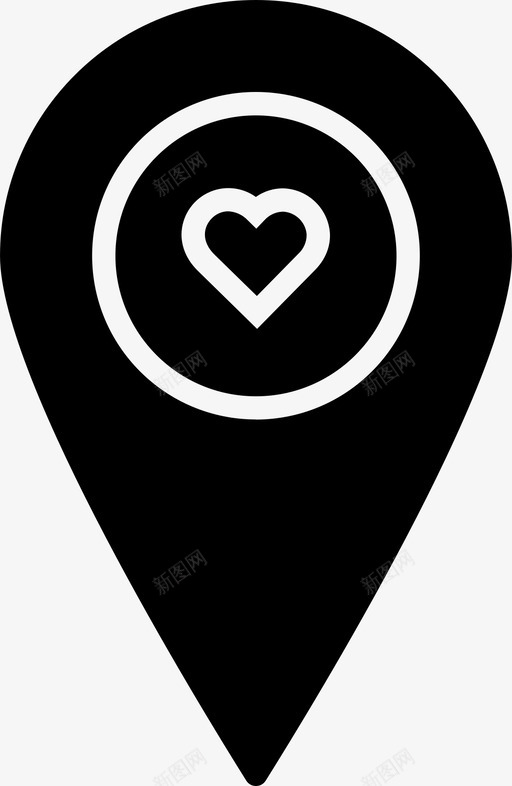 地点爱情爱情地点图标svg_新图网 https://ixintu.com 地图 地点 标记 爱情