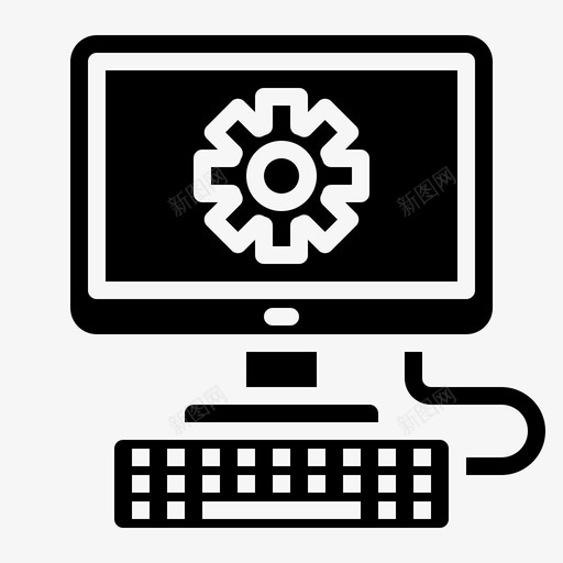 工作站网络托管70填充图标svg_新图网 https://ixintu.com 填充 工作站 托管 网络