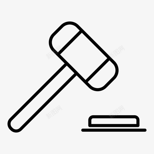 法律锤拍卖木槌图标svg_新图网 https://ixintu.com 判决 拍卖 木槌 法律锤