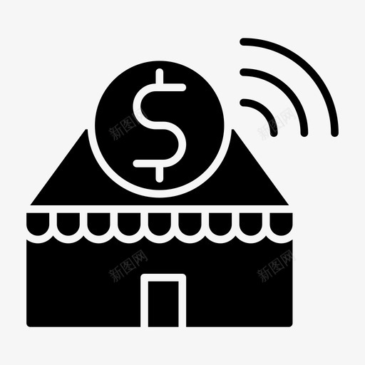 网上商店市场购买图标svg_新图网 https://ixintu.com 商店 工作 市场 网上商店 购买 贸易