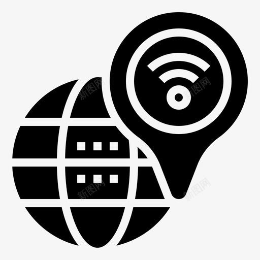信号连接gps图标svg_新图网 https://ixintu.com gps 位置 信号 地图 导航 标志 标志符 符号 网络 连接