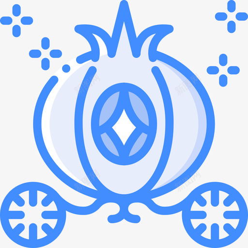 灰姑娘马车公主4蓝色图标svg_新图网 https://ixintu.com 公主 灰姑娘 蓝色 马车