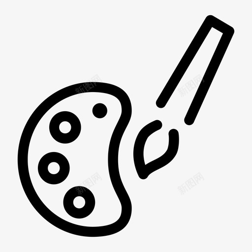 画板艺术画笔图标svg_新图网 https://ixintu.com 流行 画板 画笔 艺术 颜色