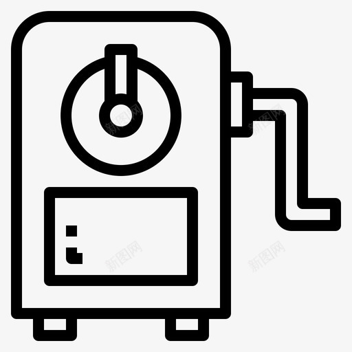 卷笔刀办公文具19直线型图标svg_新图网 https://ixintu.com 办公文具 卷笔刀 直线 线型