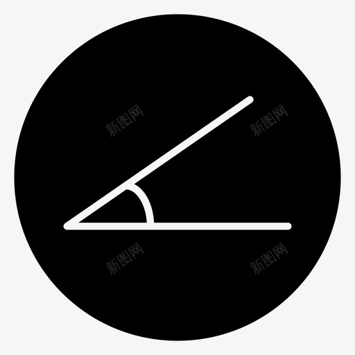 角度几何测量图标svg_新图网 https://ixintu.com 几何 数学立体 测量 角度