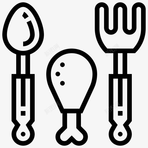 鸡腿健康91直系图标svg_新图网 https://ixintu.com 健康91 直系 鸡腿