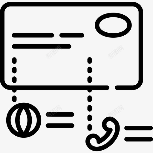 名片平面98线性图标svg_新图网 https://ixintu.com 名片 平面设计 线性