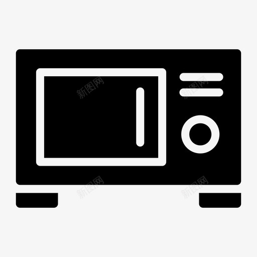微波炉电器烹饪图标svg_新图网 https://ixintu.com 厨房 微波炉 炉灶 烹饪 电器 雕文