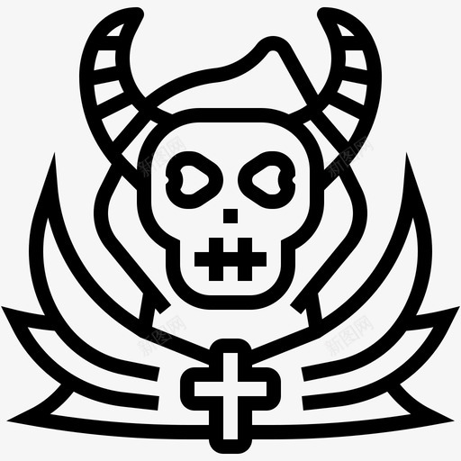 死亡之角恶魔撒旦图标svg_新图网 https://ixintu.com 万圣节 恶魔 撒旦 死亡之角