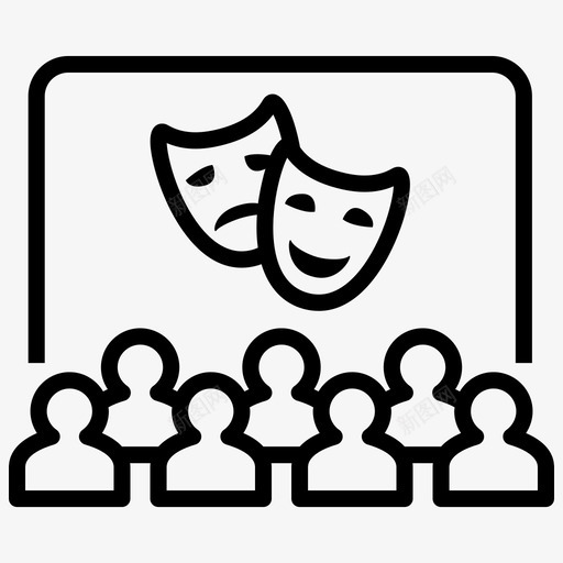 舞台戏剧表演图标svg_新图网 https://ixintu.com 剧院 戏剧 电影院大纲 舞台 表演