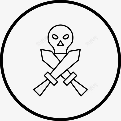海盗罗杰骷髅图标svg_新图网 https://ixintu.com 图标 海盗 线图 罗杰 骷髅