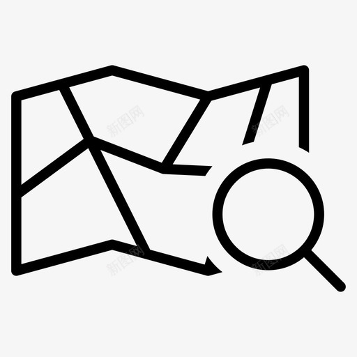 位置查找地图图标svg_新图网 https://ixintu.com 位置 地图 搜索 查找 轮廓
