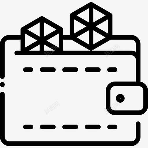 钱包加密货币77线性图标svg_新图网 https://ixintu.com 加密货币77 线性 钱包