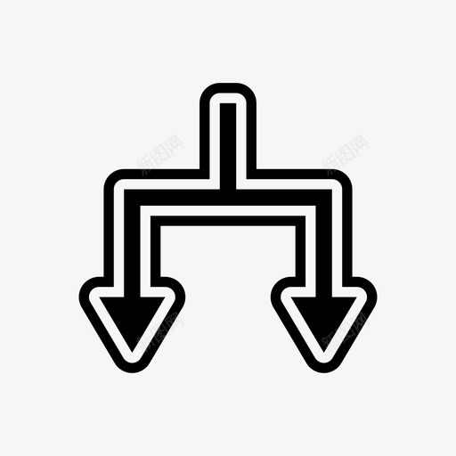 箭头方向下图标svg_新图网 https://ixintu.com 圆线 方向 方式 箭头 边缘 连接
