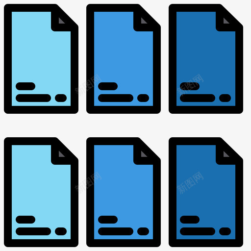 文件ux1线性颜色图标svg_新图网 https://ixintu.com ux 文件 线性 颜色