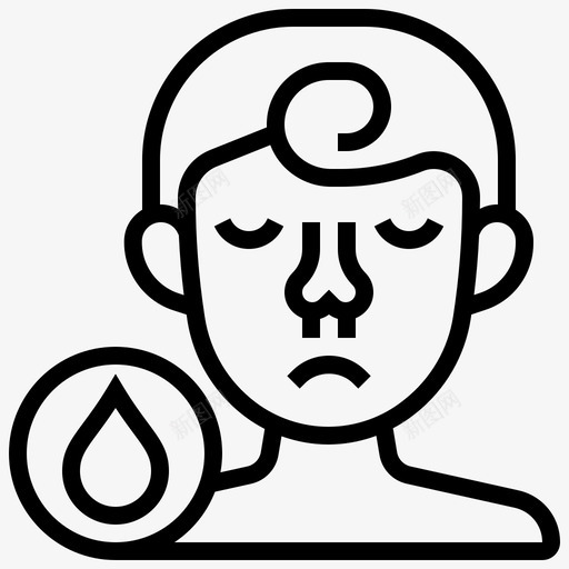 鼻炎过敏流感图标svg_新图网 https://ixintu.com 打喷嚏 流感 生病 过敏 鼻炎