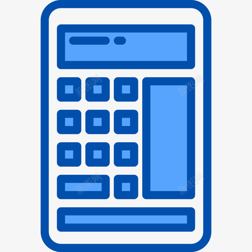 计算器资金3蓝色图标svg_新图网 https://ixintu.com 蓝色 计算器 资金