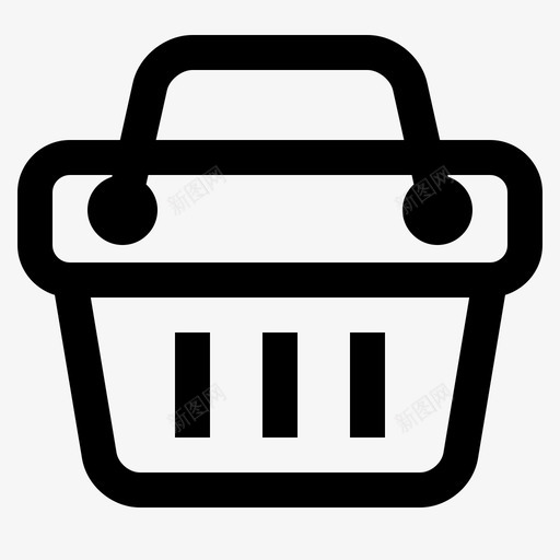 篮子手推车市场图标svg_新图网 https://ixintu.com 商店 市场 手推车 篮子 购物