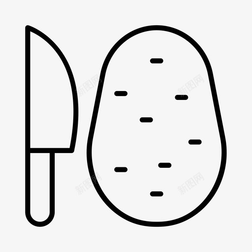 削土豆皮烹饪食物图标svg_新图网 https://ixintu.com 削土豆皮 水果和蔬菜 烹饪 配料 食物