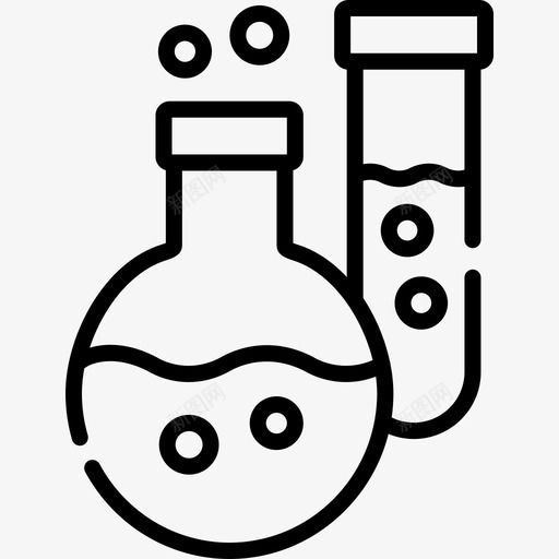 烧瓶生物学23线性图标svg_新图网 https://ixintu.com 烧瓶 生物学 线性