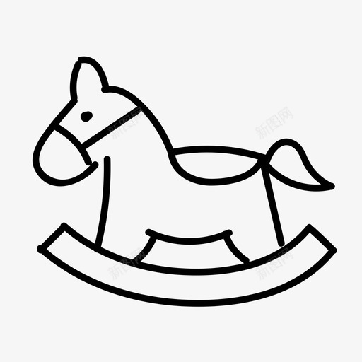 摇摆马婴儿淋浴儿童玩具图标svg_新图网 https://ixintu.com 儿童玩具 婴儿 手绘 摇摆 新生儿 淋浴 玩具