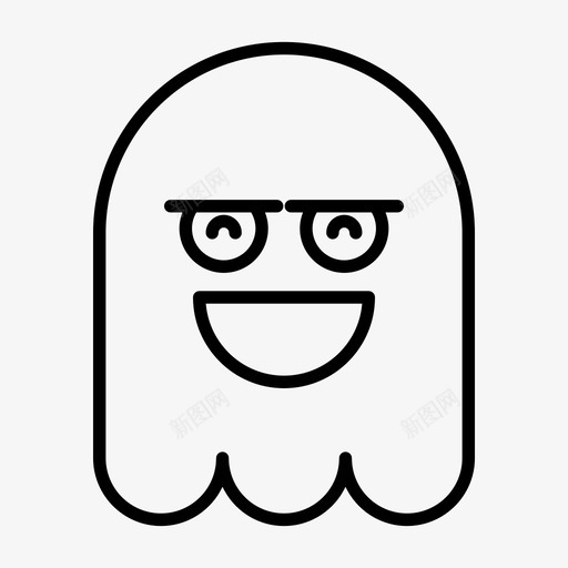 鬼魂表情万圣节图标svg_新图网 https://ixintu.com 1行 万圣节 微笑 恐怖 表情 鬼魂
