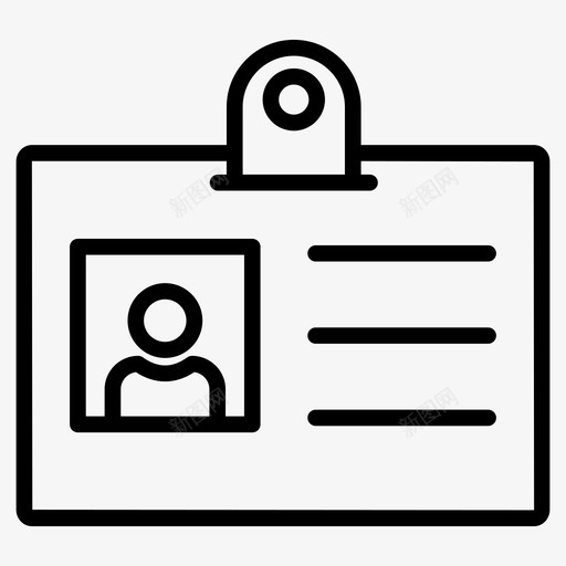 id帐户徽章图标svg_新图网 https://ixintu.com id 个人资料 卡 帐户 徽章 牙科和医疗线路图标